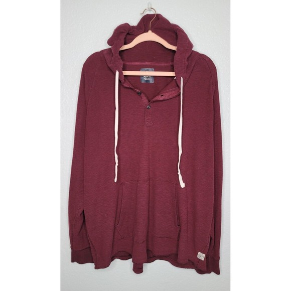 American Eagle Outfitters Other - American Eagle Men's XXL Burgundy Super Soft Thermal Hoodie Long Sleeve Pockets